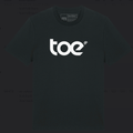 TOE Black shirt with white logo on front UK